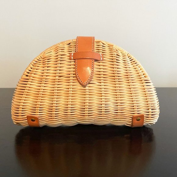 J.Crew Fan 'Rattan' Straw Clutch - Meghan's Mirror